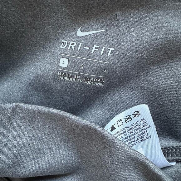 Nike Power Victory Training Tights Grey Pink Stripe Large Compression Athletic - Picture 7 of 8